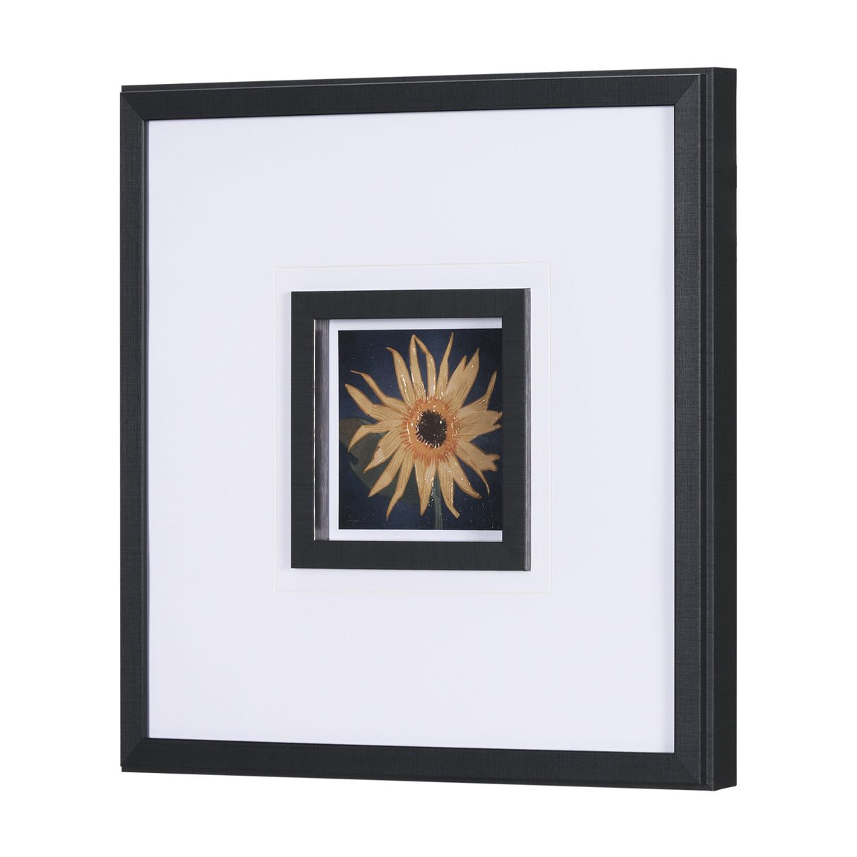 Flower Portrait IX by Mercana Studio a Hand Embellished Textured Framed Art Print Matted under Glass by Mercana at Eve Furniture