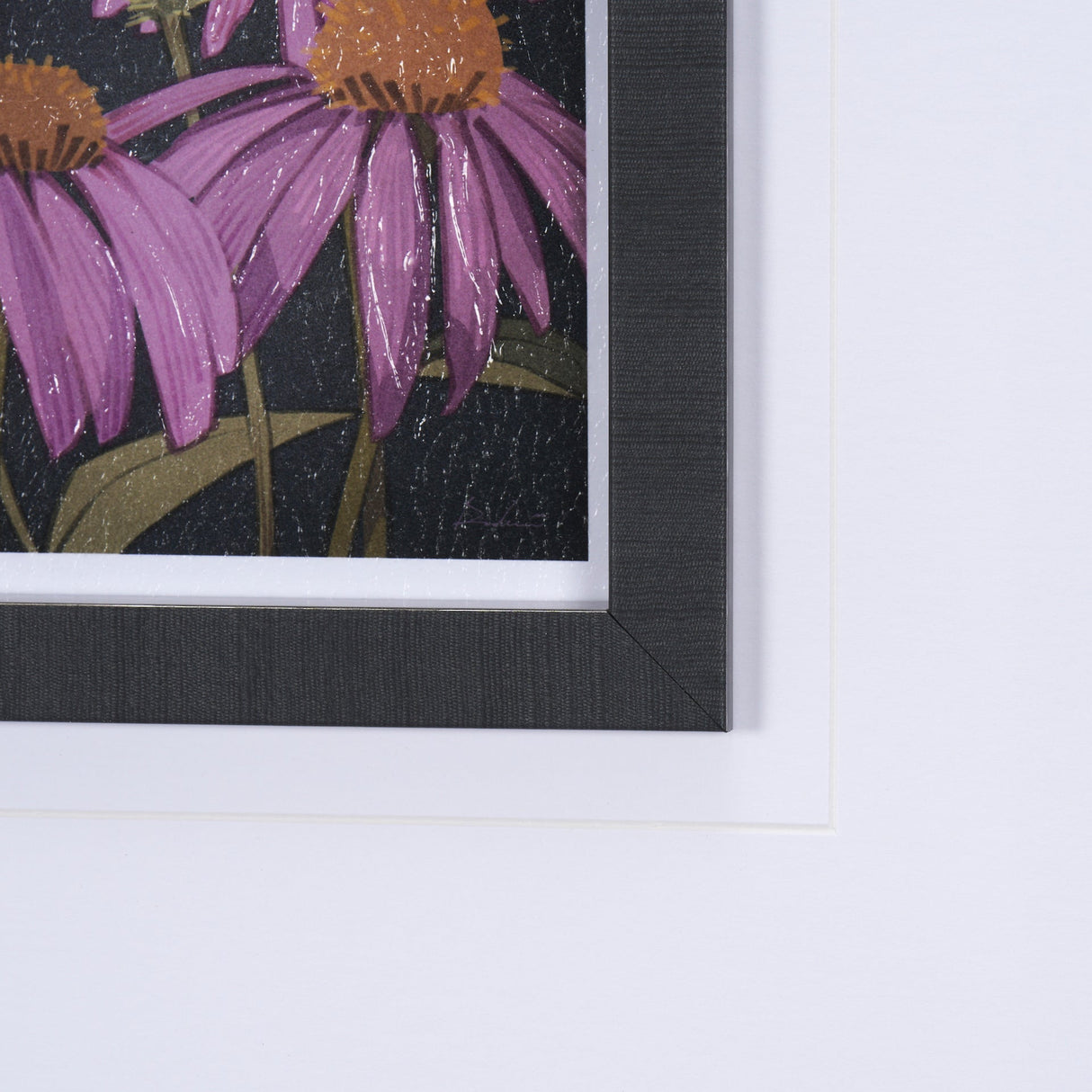 Flower Portrait VI by Mercana Studio a Hand Embellished Textured Framed Art Print Matted under Glass by Mercana at Eve Furniture