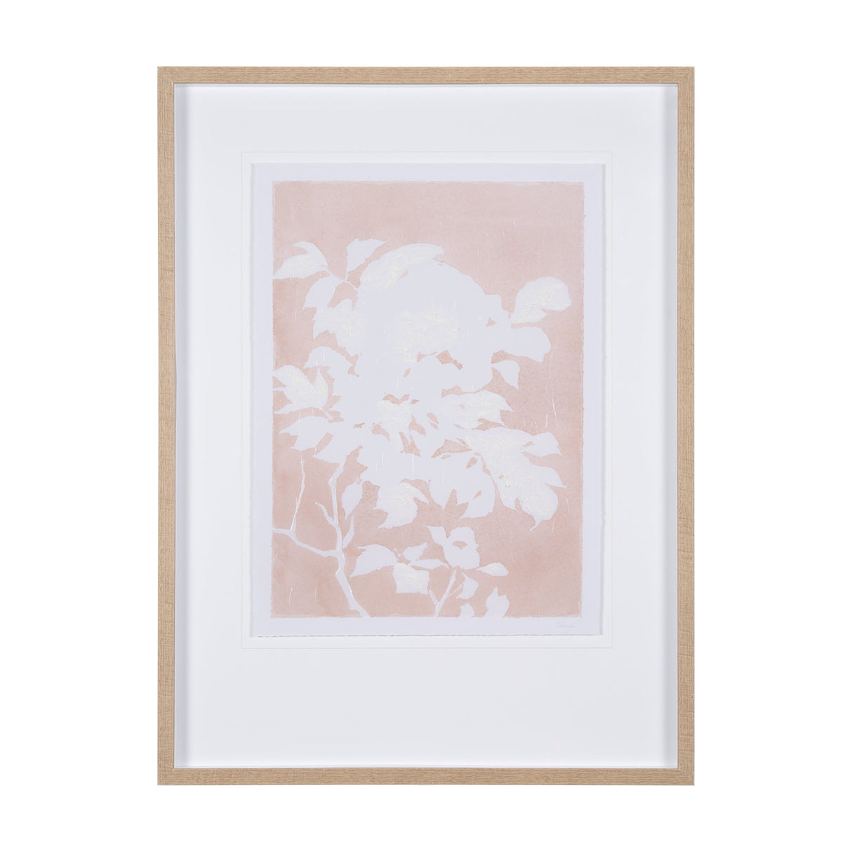 Flower Silhouette-Peony by Mercana Studio Hand Embellished Framed Art Print Matted under Glass by Mercana at Eve Furniture