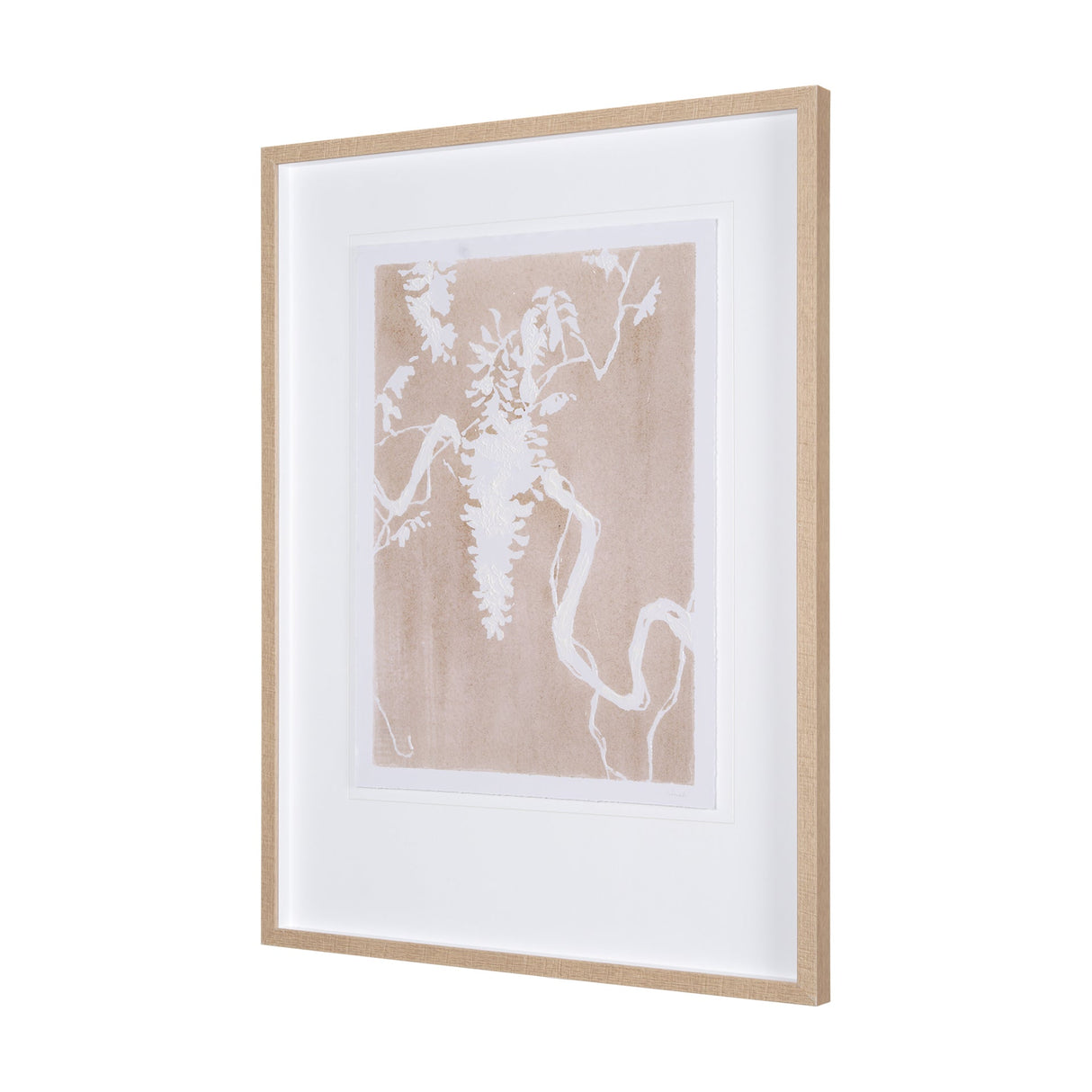 Flower Silhouette-Wisteria by Mercana Studio Hand Embellished Framed Art Print Matted under Glass by Mercana at Eve Furniture