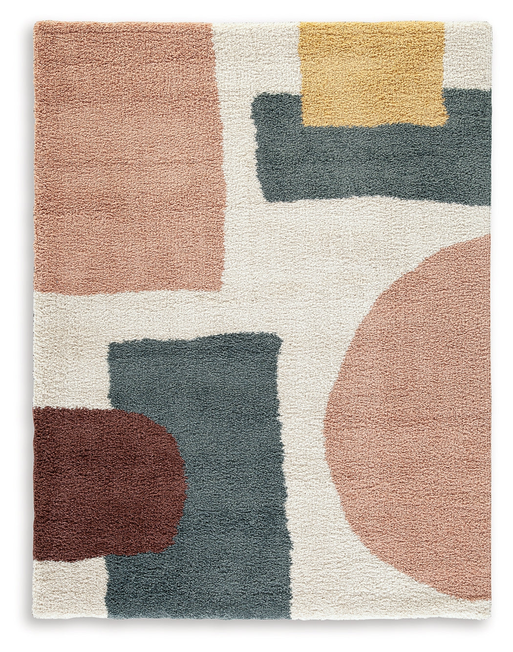 Flynnwick Cream/Pink/Gray Large Rug by Ashley at Eve Furniture