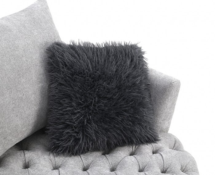 Sofi Light Gray Button Tufted Swivel Chair