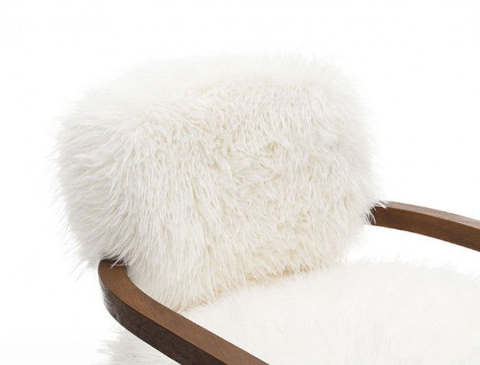 Eramo White Accent Chair