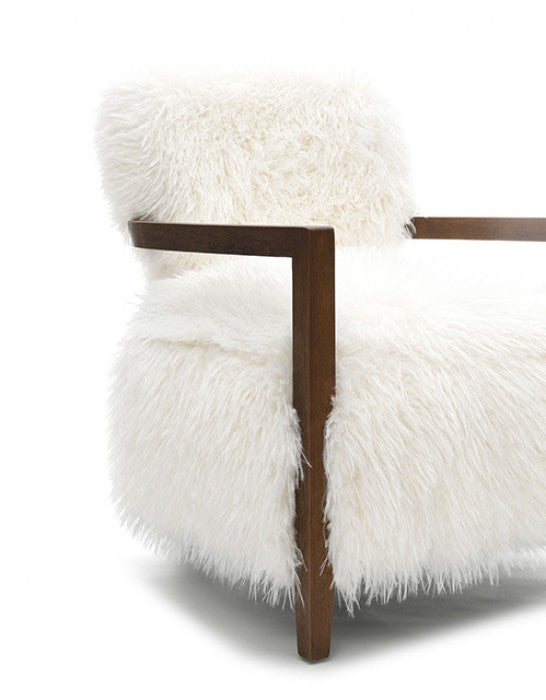 Eramo White Accent Chair