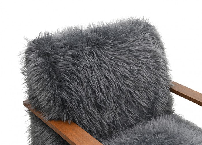 Eramo Contemporary Charcoal Gray Accent Chair