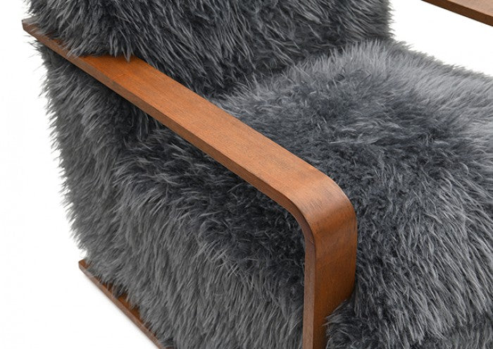 Eramo Contemporary Charcoal Gray Accent Chair