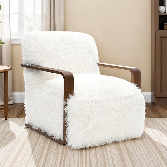 Eramo Contemporary White Accent Chair
