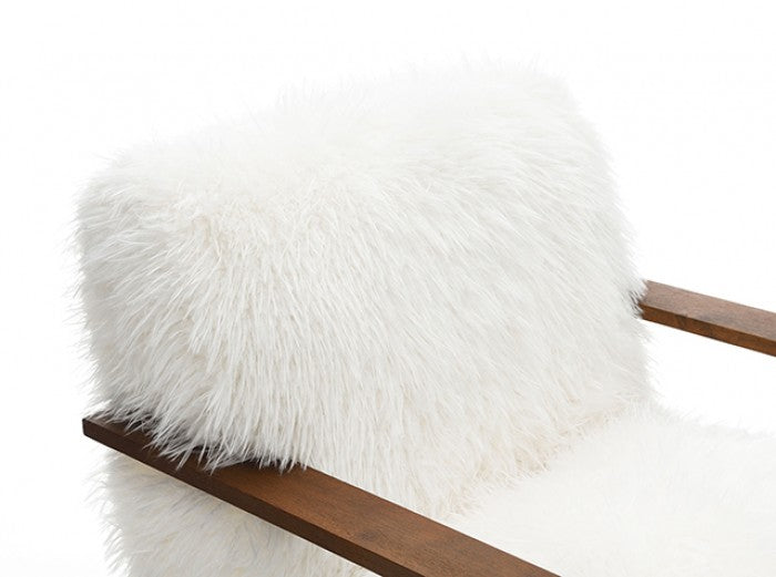 Eramo Contemporary White Accent Chair