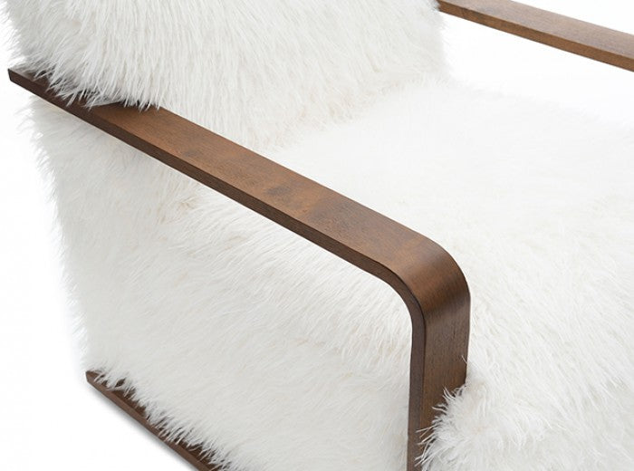 Eramo Contemporary White Accent Chair