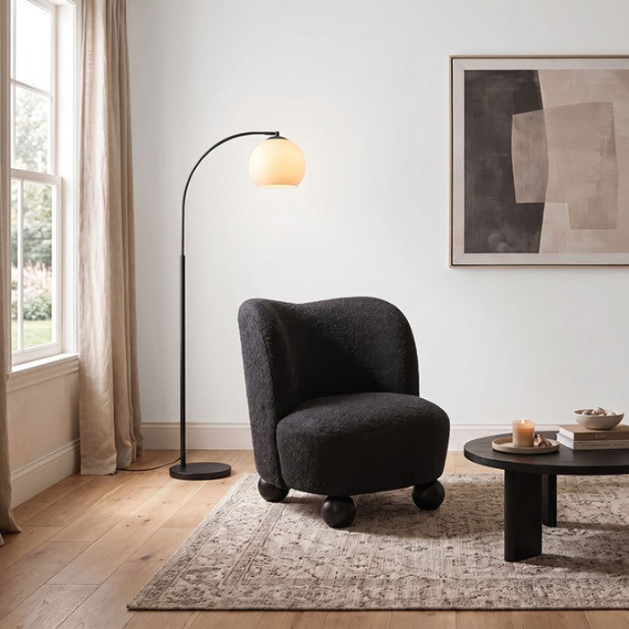 Karey Caviar Black Accent Chair