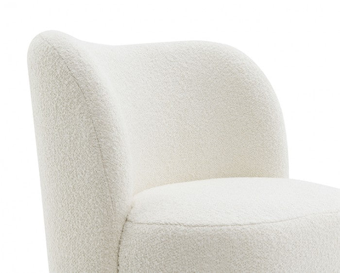 Karey White Accent Chair