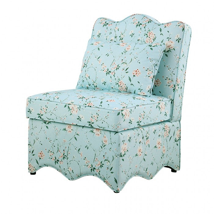 Hemsworth Chinoiserie Lightteal/Pink Accent Chair