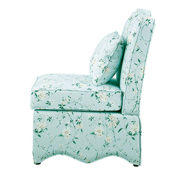 Hemsworth Chinoiserie Lightteal/Pink Accent Chair