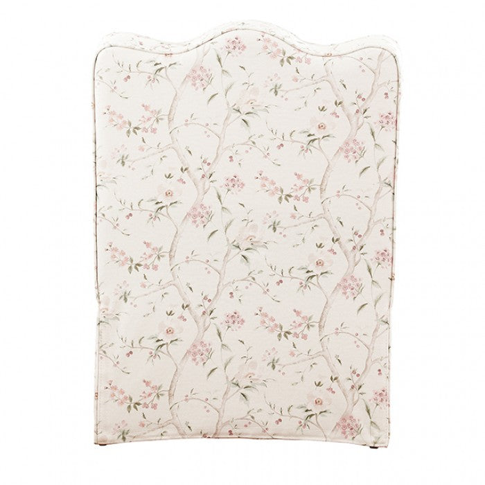 Hemsworth Chinoiserie White/Pink Accent Chair