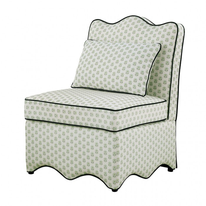 Hemsworth Paisley Green/White Accent Chair
