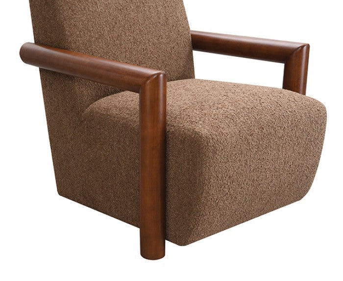 Esher Caramel Brown / Walnut Accent Chair