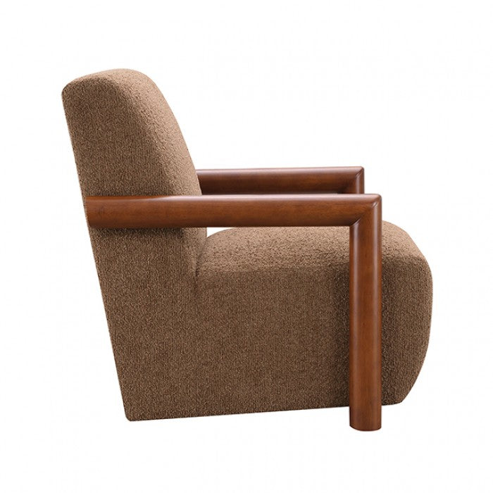 Esher Caramel Brown / Walnut Accent Chair