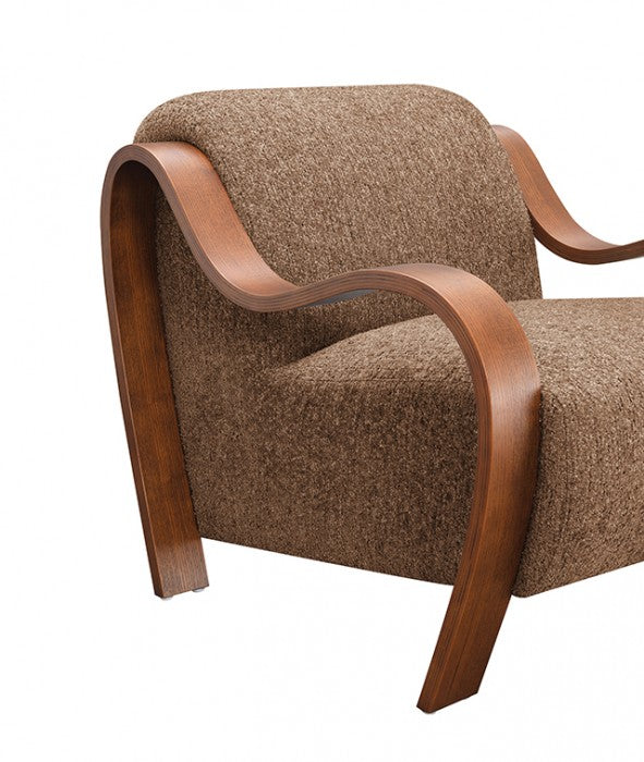 Niari Caramel Brown / Walnut Accent Chair