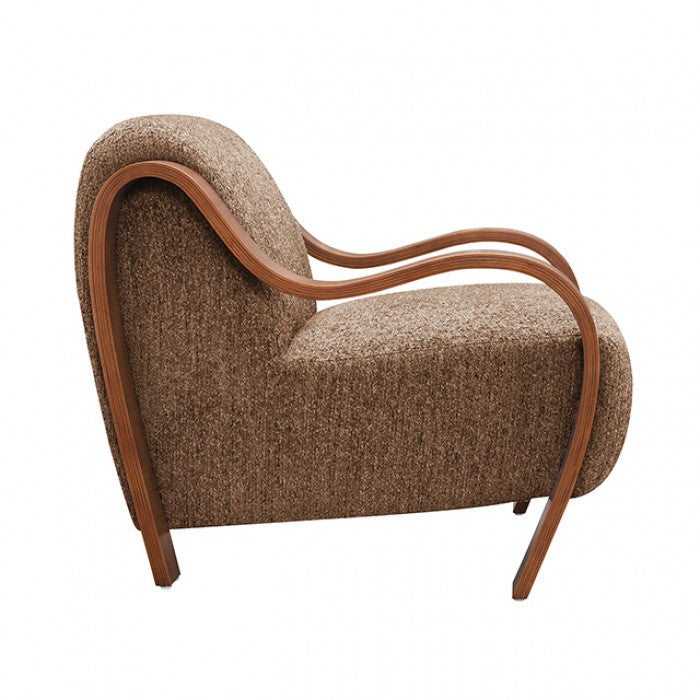 Niari Caramel Brown / Walnut Accent Chair
