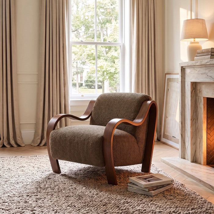 Niari Deep Brown / Walnut Accent Chair