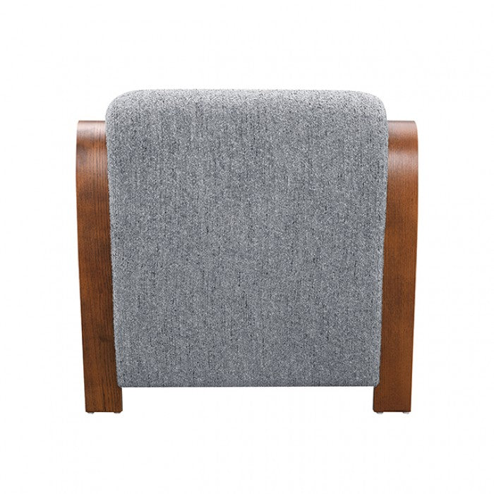 Niari Sky Gray / Walnut Accent Chair