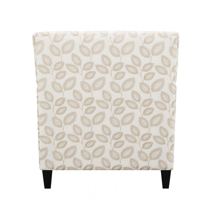 Ivey Botanical Beige Accent Chair