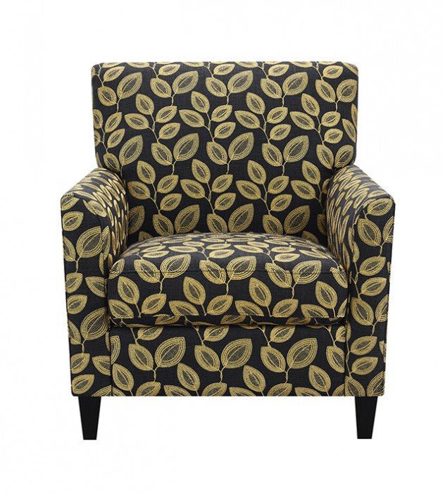 Ivey Botanical Black/Gold Accent Chair
