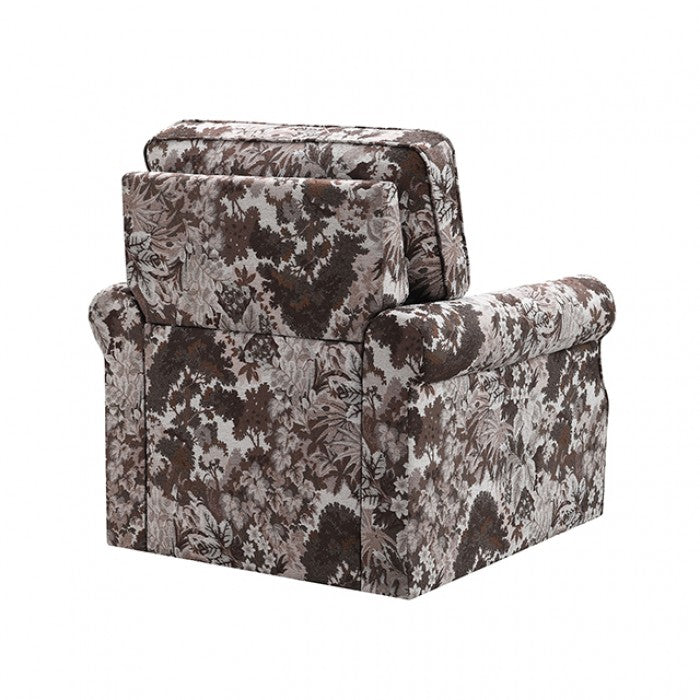 Penryn Mocha Brown Swivel Accent Chair