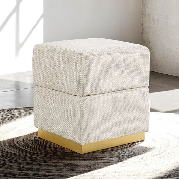 Krysten Beige Storage Stool