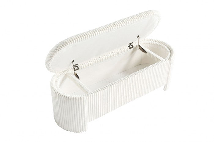 Grainne White Storage Bench