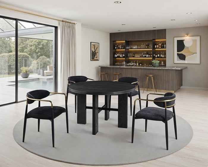 Gaetani Black 5-Piece Dining Room Set