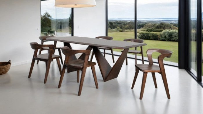 Romont Rich Walnut 7-Piece Dining Room Set by Furniture of America at Eve Furniture