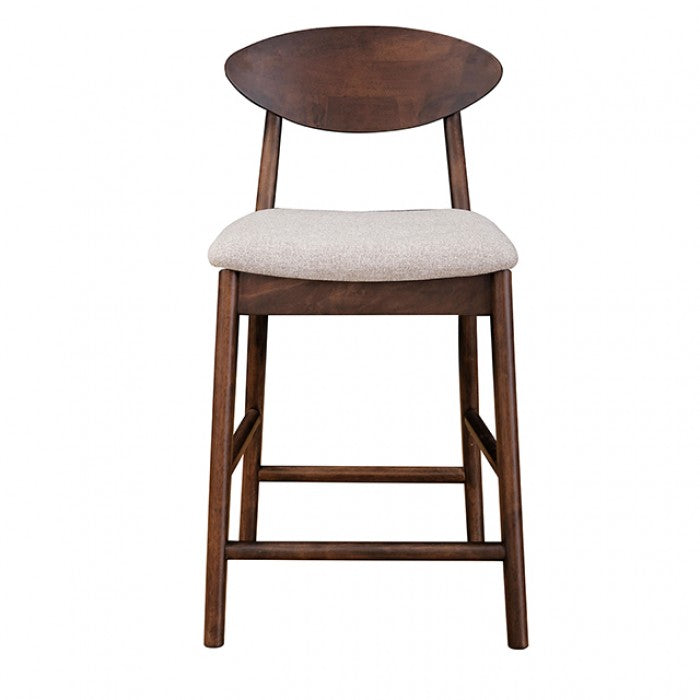 Sargans Rich Walnut Counter Height Chair Set of 2