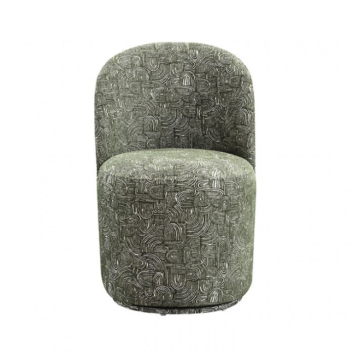 Vara Olive Green Dining Swivel Chair Set of 2
