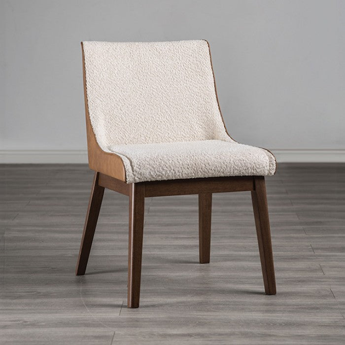 Viken Walnut/Beige Side Chair Set of 2