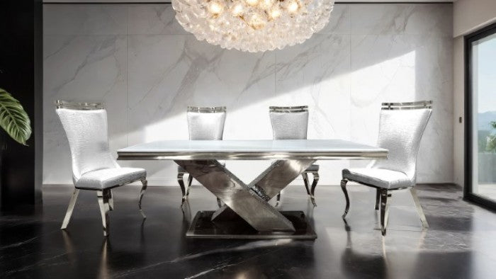 Palazzo Chrome 7-Piece Dining Room Set