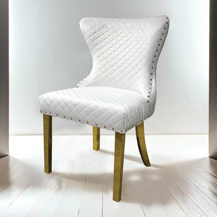 Portanova White Chair Set of 2 by Furniture of America at Eve Furniture