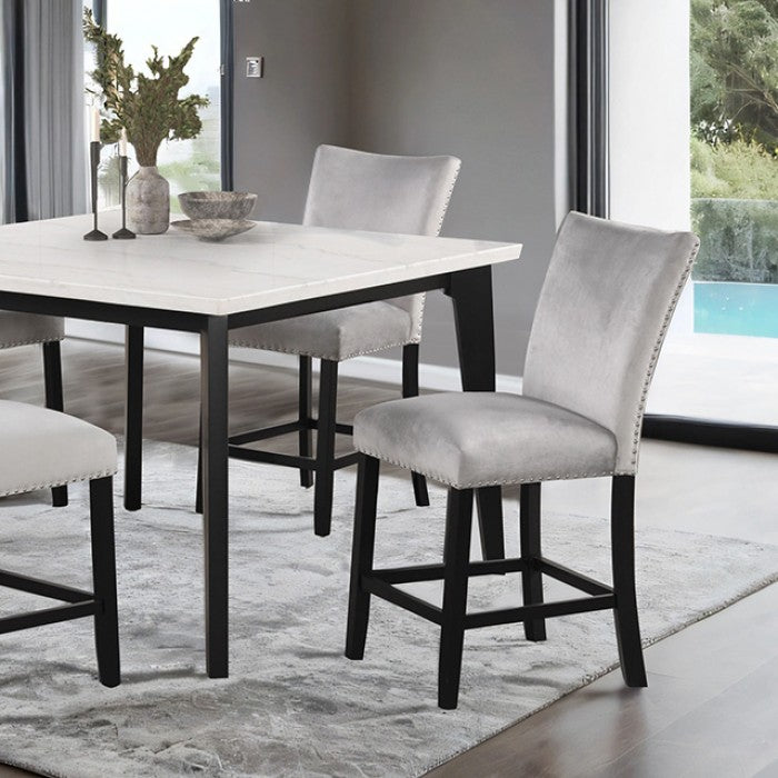 Sabro Black/White 5-Piece Counter Height Set by Furniture of America at Eve Furniture
