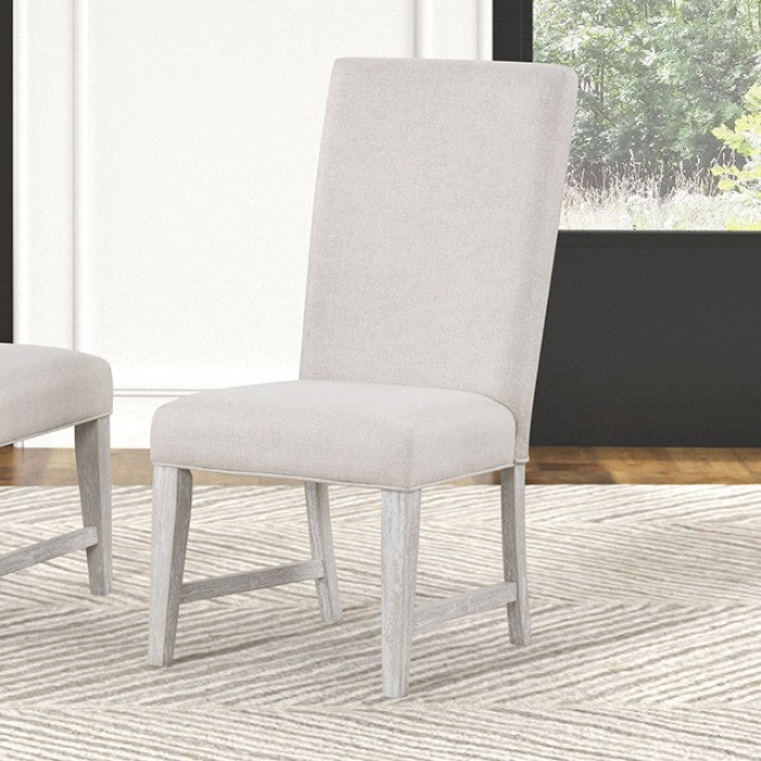 Argenthart Light Gray Dining Chair Set of 2 by Furniture of America at Eve Furniture