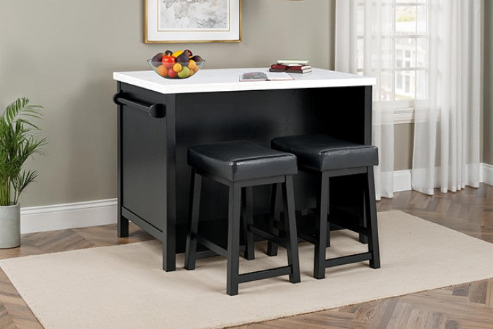 Albergo Black 3-Piece Bar Table Set