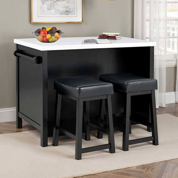Albergo Black 3-Piece Bar Table Set