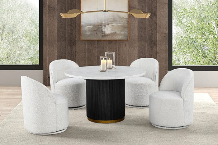 Varde Black/White 5-Piece Dining Room Set