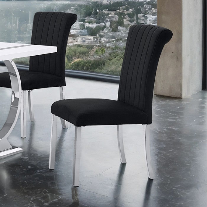 Holstebro Silver/Black Side Chair Set of 2