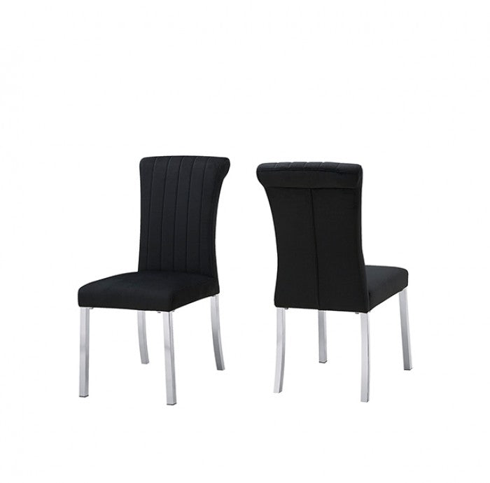 Holstebro Silver/Black Side Chair Set of 2