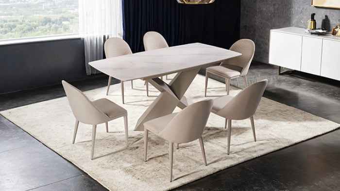 Lenvik Brown/White 7-Piece Dining Room Set