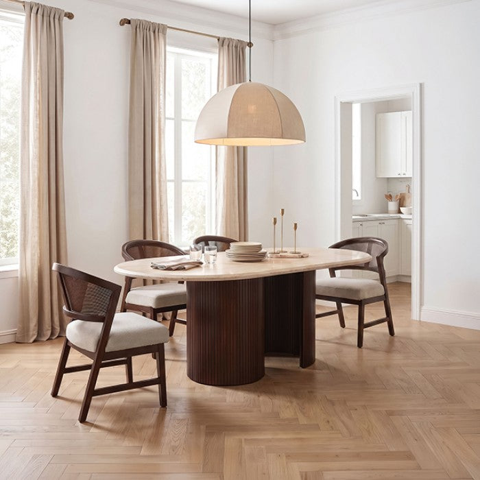 Narvik Light Beige 5-Piece Dining Room Set