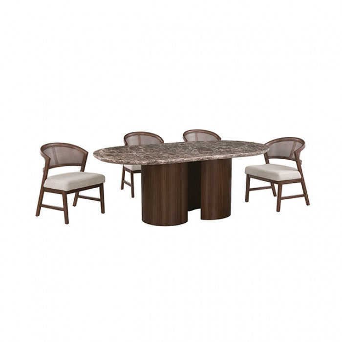 Narvik Dark Brown 5-Piece Dining Room Set