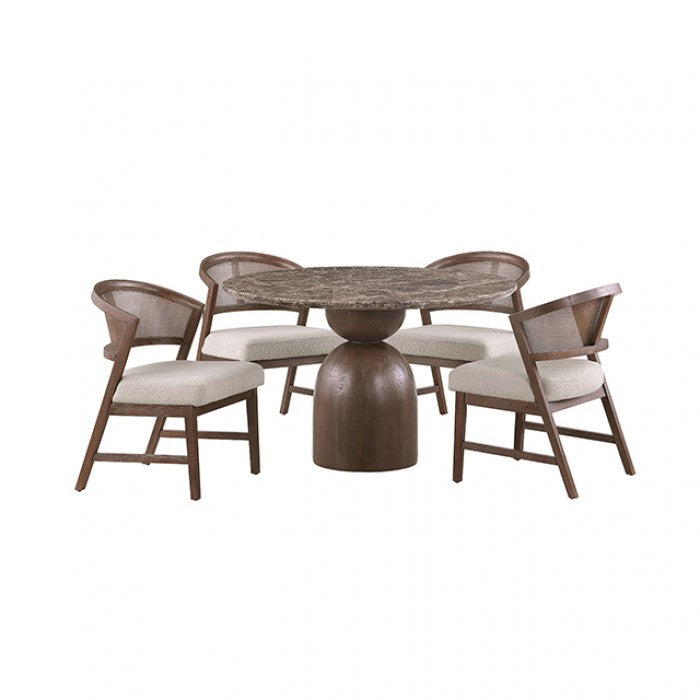 Cirava Dark Brown 5-Piece Dining Room Set