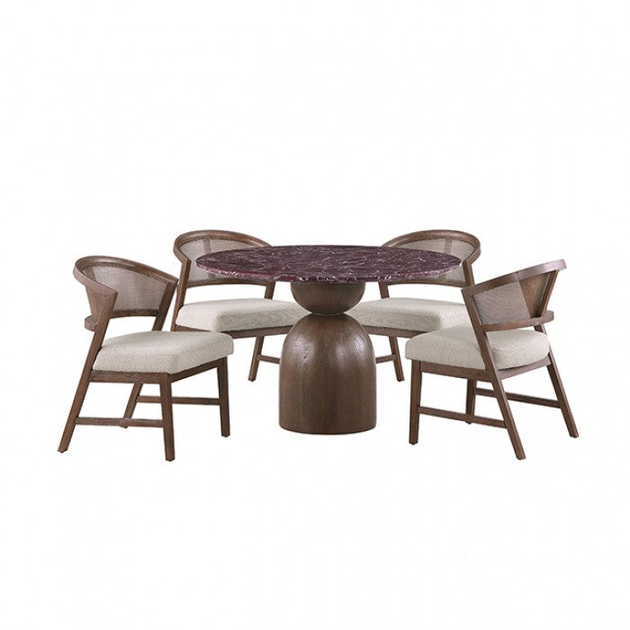 Cirava Red 5-Piece 5-Piece Dining Room Set