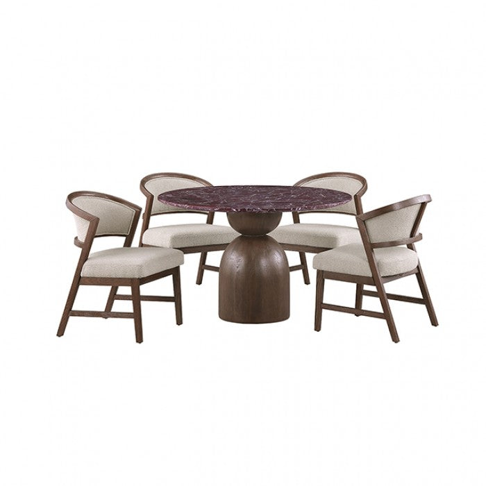 Cirava Red/White 5-Piece 5-Piece Dining Room Set